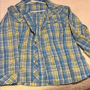 Cabelas Plaid Button-Up Shirt